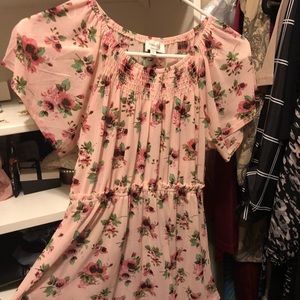 Pink maternity blouse